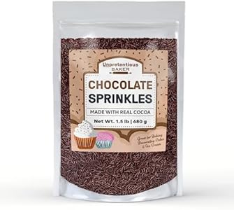 Unpretentious Blue Jimmies Sprinkles (1.5 lb), Perfect for Festivities, Clear Resealable Container, Dessert Decorating Unpretentious