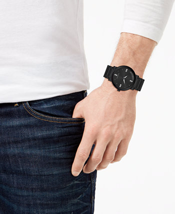 Мужские часы-браслет из нержавеющей стали черного цвета с бриллиантами (1/10 карата t.w.), 46 мм Rocawear
