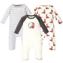 Touched by Nature Baby Boy Organic Cotton Coveralls 3pk, Boho Fox Touched by Nature