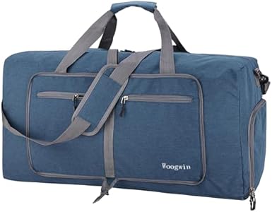 Дорожная сумка woogwin Travel Duffel Bag, большая, складная, водонепроницаемая, для пляжа, плавания, бассейна, спорта, зала Woogwin