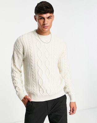 Белоснежный свитер свободного кроя с круглым вырезом New Look New Look