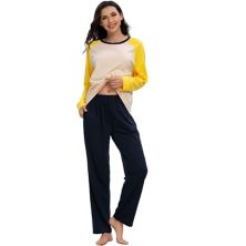 Women's Sleepwear Round Neck Nightwear with Pants Loungewear Pajama Set Cheibear