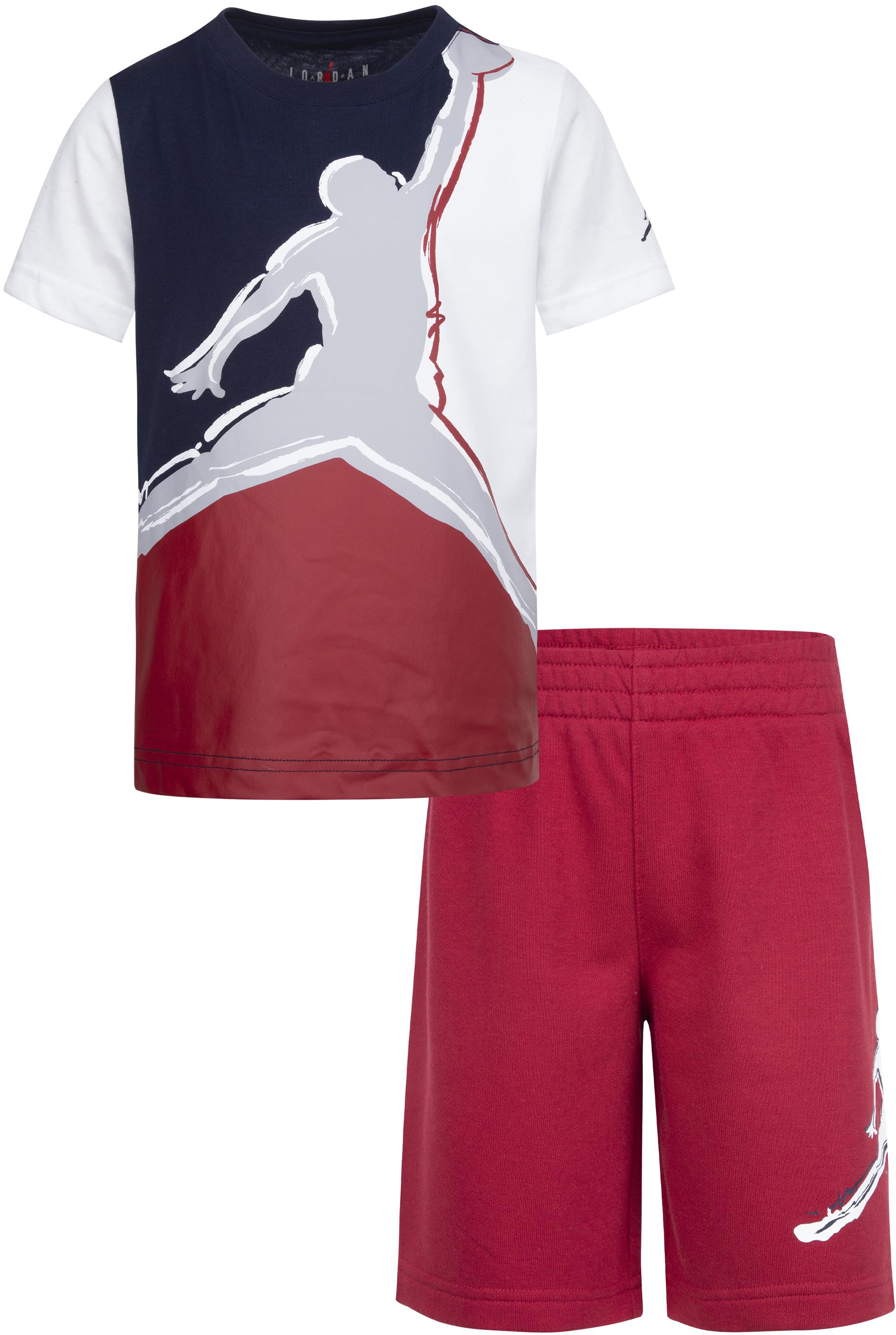 Набор раскрашенных футболок с шортами Jumpman (Little Kids/Big Kids) Jordan Kids