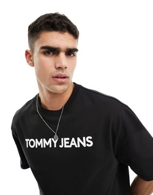 Tommy Jeans oversized bold classics logo t-shirt in black Tommy Jeans