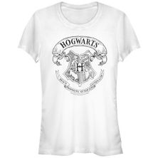 Juniors' Harry Potter Simple Hogwarts Crest Fitted Graphic Tee Harry Potter