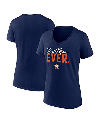 Женская темно-синяя футболка с v-образным вырезом Houston Astros Mother's Day Fanatics