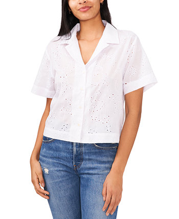 Женская рубашка с коротким рукавом на пуговицах, созданная для Macy's Riley & Rae