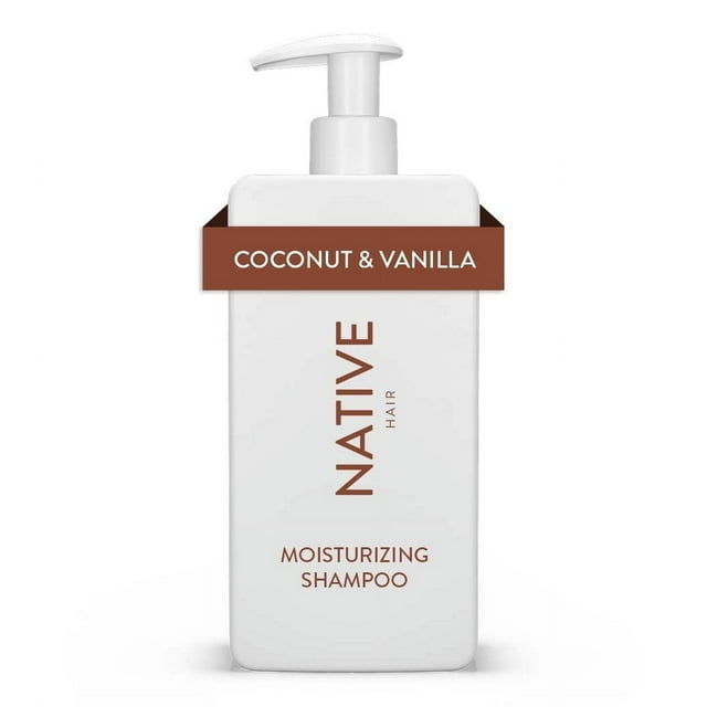 Native Moisturizing Shampoo, Coconut & Vanilla, Sulfate & Paraben Free, 16.5 oz Native