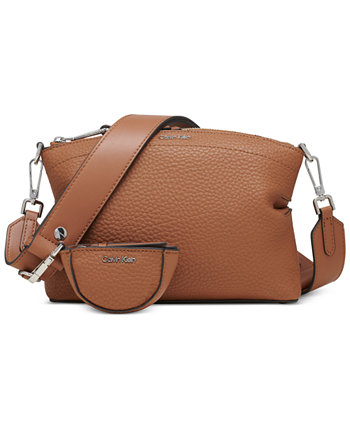 Маленькая сумка через плечо Cypress с галечной отделкой и мешочком Calvin Klein