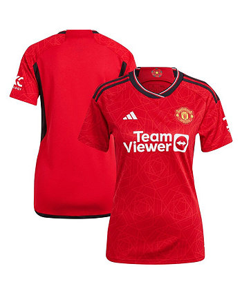 Женская красная домашняя футболка Манчестер Юнайтед 2023/24 Adidas