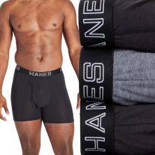 Большие и высокие трусы-боксеры Hanes Ultimate® Comfort Flex Fit® Total Support Pouch® 3-Pack Hanes