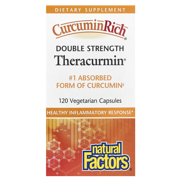 CurcuminRich, Двойная сила Theracurmin, 120 вегетарианских капсул - Natural Factors Natural Factors