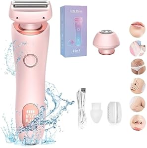 Dusk Razor for Women, The Glide Pro 3.0 Razor, Duskofficial Razor, Duskofficial - 2 in 1 Electric Silk Glide Pro Shaver, Painless Hair Removal, Wet & Dry for Leg Arm Underarm Pubic Area (Pink) LBHGRMF