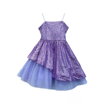 Платье с пайетками для девочек «Peek-A-Boo» Un Deux Trois