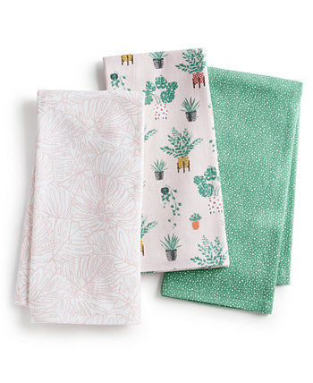 Fashion Plants 3-Pc. Towel Set, Created for Macy's The Cellar