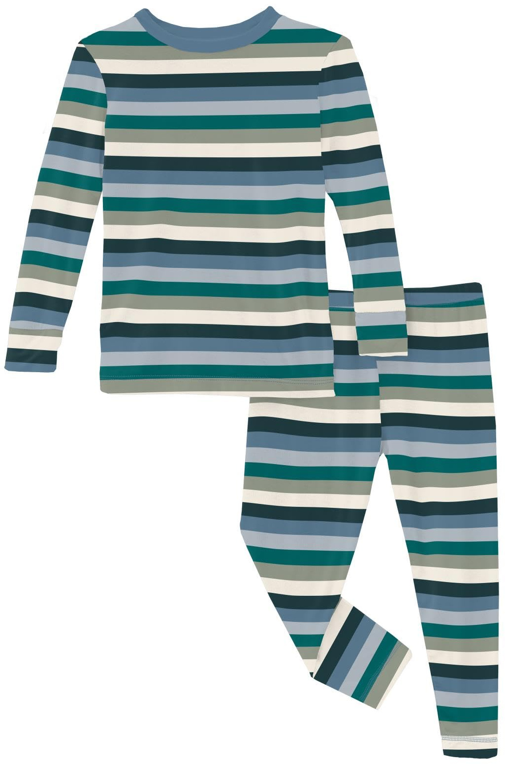 Long Sleeve Pajama Set (Toddler/Little Kids/Big Kids) Kickee Pants Kids