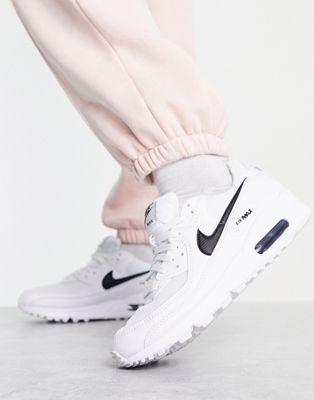  Женские кроссовки Nike Air Max 90 в белом и черном цветах, категория Спортивное обувь Nike