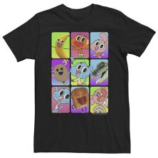 Big & Tall Cartoon Network Amazing World of Gumball Cast Pictures Tee Cartoon Network