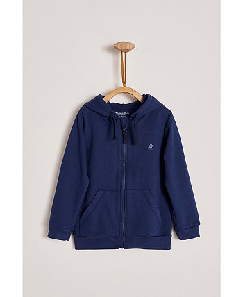 Boys Pima Colors Navy Blue Hoodie Made With Peruvian Pima Cotton for Infants Babycottons