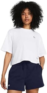 Under Armour Womens Boxy Crop Logo Short Sleeve T Shirt Under Armour