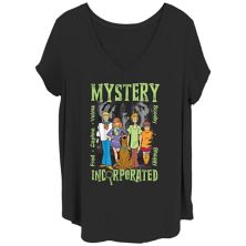 Juniors' Plus Size Scooby-Doo Mystery Incorporated V-Neck Graphic Tee Scooby-Doo