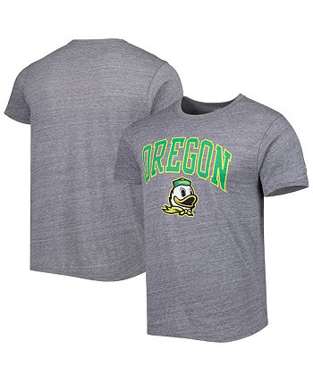 Мужская футболка Heather Grey Oregon Ducks 1965 Arch Victory Falls Tri-Blend League Collegiate Wear