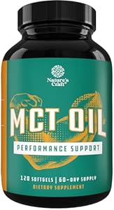 C8 MCT Coconut Oil Softgels - MCT Oil Keto Pills with Caprylic Acid Coconut for Body Sculpting Sustainable Energy Support and Brain Health - Potent Non GMO Gluten Free Keto Softgels Natures Craft