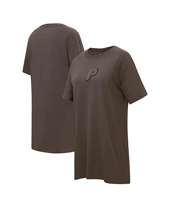 Женское коричневое платье-футболка нейтрального цвета Philadelphia Phillies Pro Standard