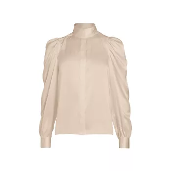 Шелковая блузка Gillian с пышными рукавами FRAME