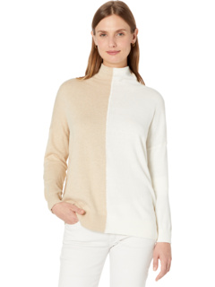 Cotton Cashmere Color-Block Sweater Elliott Lauren