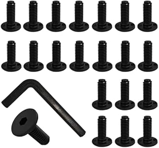 20 Pcs Replacement Bolt 1 Pcs Hex Screwdriver Compatible with Suncast Storage Sheds, Accessory Screws for Suncast Storage Shed (20pack Long(Black)) G Genleas