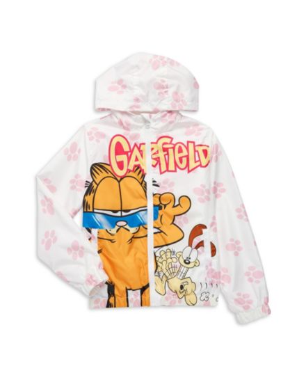 Гарфилд для девочек и усилитель; Куртка-ветровка с принтом Paw Members Only