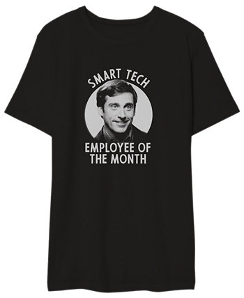 Сотрудник месяца мужская футболка Smart Tech с рисунком AIRWAVES