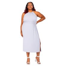 Cadence Women's Plus Size Halter Neck Elegant Flowy Maxi Dress Poetic Justice