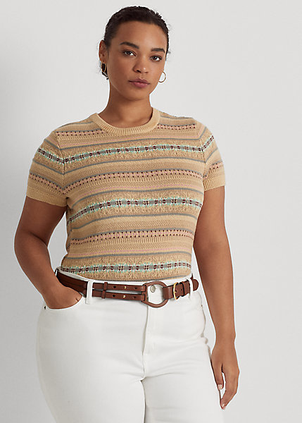 Fair Isle Short-Sleeve Sweater Ralph Lauren