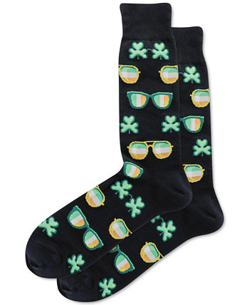 Мужские носки с круглым вырезом в солнцезащитных очках на день Святого Патрика Hot Sox