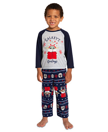 Одинаковый мандалорский пижамный комплект с длинными рукавами из двух предметов для маленьких мальчиков и девочек Briefly Stated