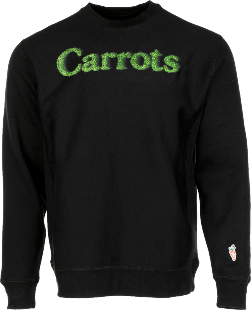 Круглый вырез с надписью Grass Carrots By Anwar Carrots