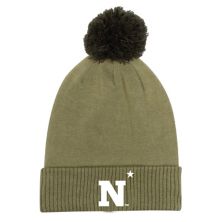 Men's Under Armour  Green Navy Midshipmen Freedom Collection Cuffed Knit Hat with Pom Under Armour