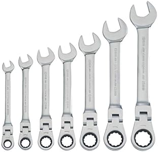 CRAFTSMAN Ratchet Set, 7-Pack, 72-Tooth, 180 Degree Flexi Head Design, Solid Chrome Finish (CMMT87009) Craftsman