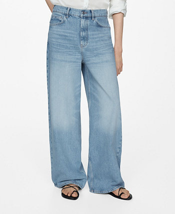 Women's Low Waist Wideleg Jeans MANGO