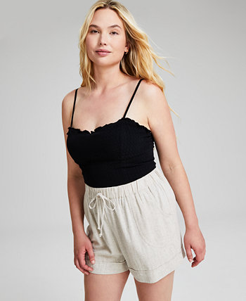 Women's Sweetheart-Neck Sleeveless Woven Bodysuit, Created for Macy's And Now This