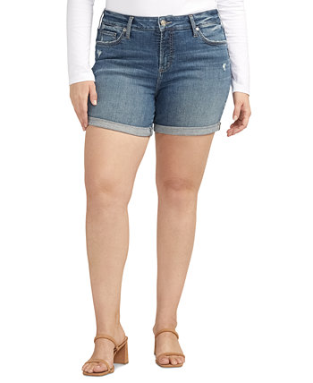 Plus Size Suki Denim Shorts Silver Jeans Co.
