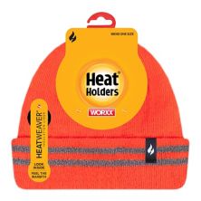 Мужская теплодержатель Worxx Heatweaver с подкладкой, плоская вязаная светоотражающая шапка-роллап Heat Holders