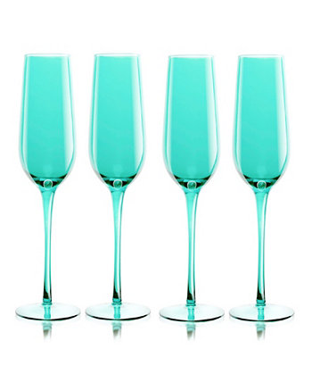 Бокалы для шампанского Carnival, 9 унций, набор из 4 шт. Qualia Glass