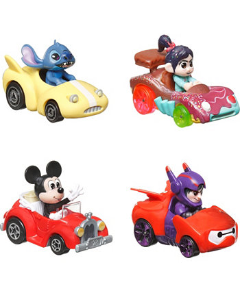 Набор Racerverse из 4 литых машинок Hot Wheels с персонажами поп-культуры в качестве водителей Hot Wheels