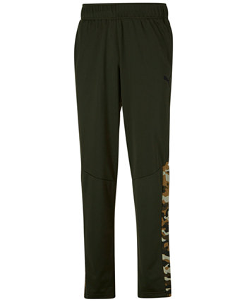 Мужские брюки-джоггеры с контрастной полосой сбоку и камуфляжным принтом с кулиской и талией PUMA