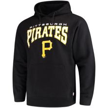 Черный мужской пуловер с капюшоном Pittsburgh Pirates Team с вышивкой Stitches