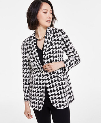 Женский Блейзер Anne Klein Petite Houndstooth Anne Klein