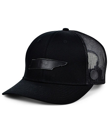 Мужская черно-черная регулируемая шляпа Tennessee Nightfall Trucker Snapback Local Crowns